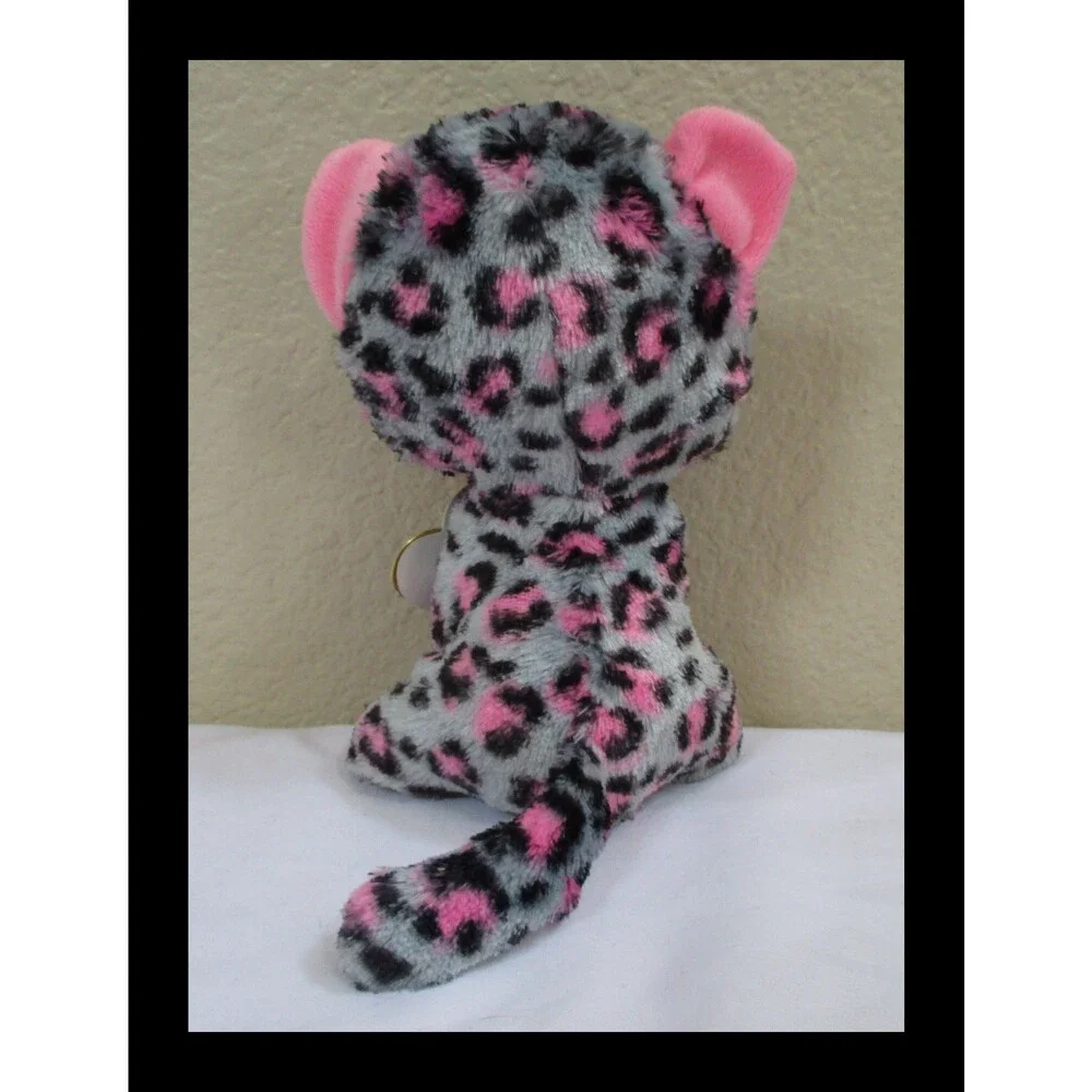 Ty Beanie Boos Tasha The Cat Big Pink Glitter Eyes NEW